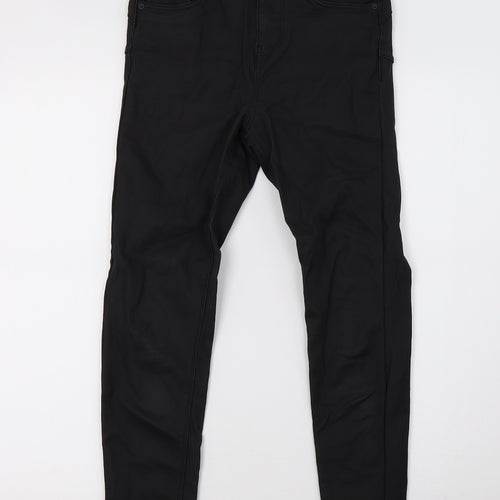 New Look Womens Black  Latex Skinny Jeans Size 8 L28 in
