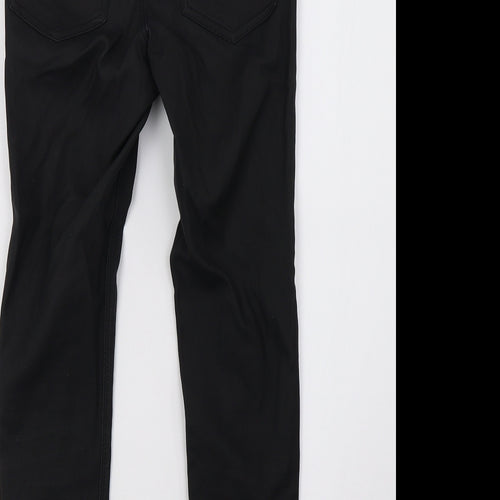 New Look Womens Black  Latex Skinny Jeans Size 8 L28 in