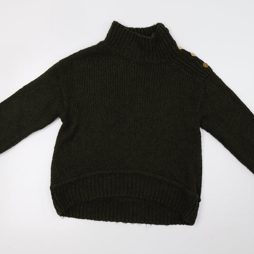 Topshop Womens Green  Knit Pullover Sweatshirt Size M
