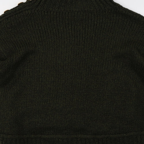 Topshop Womens Green  Knit Pullover Sweatshirt Size M