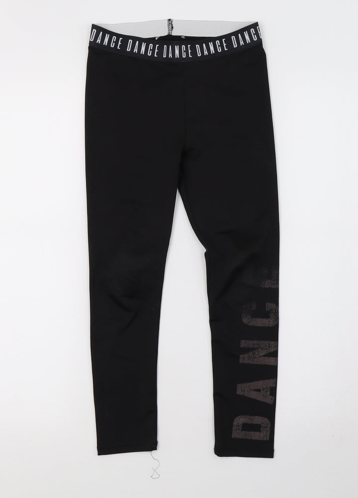 Preworn Girls Black Sweatpants Trousers Size S