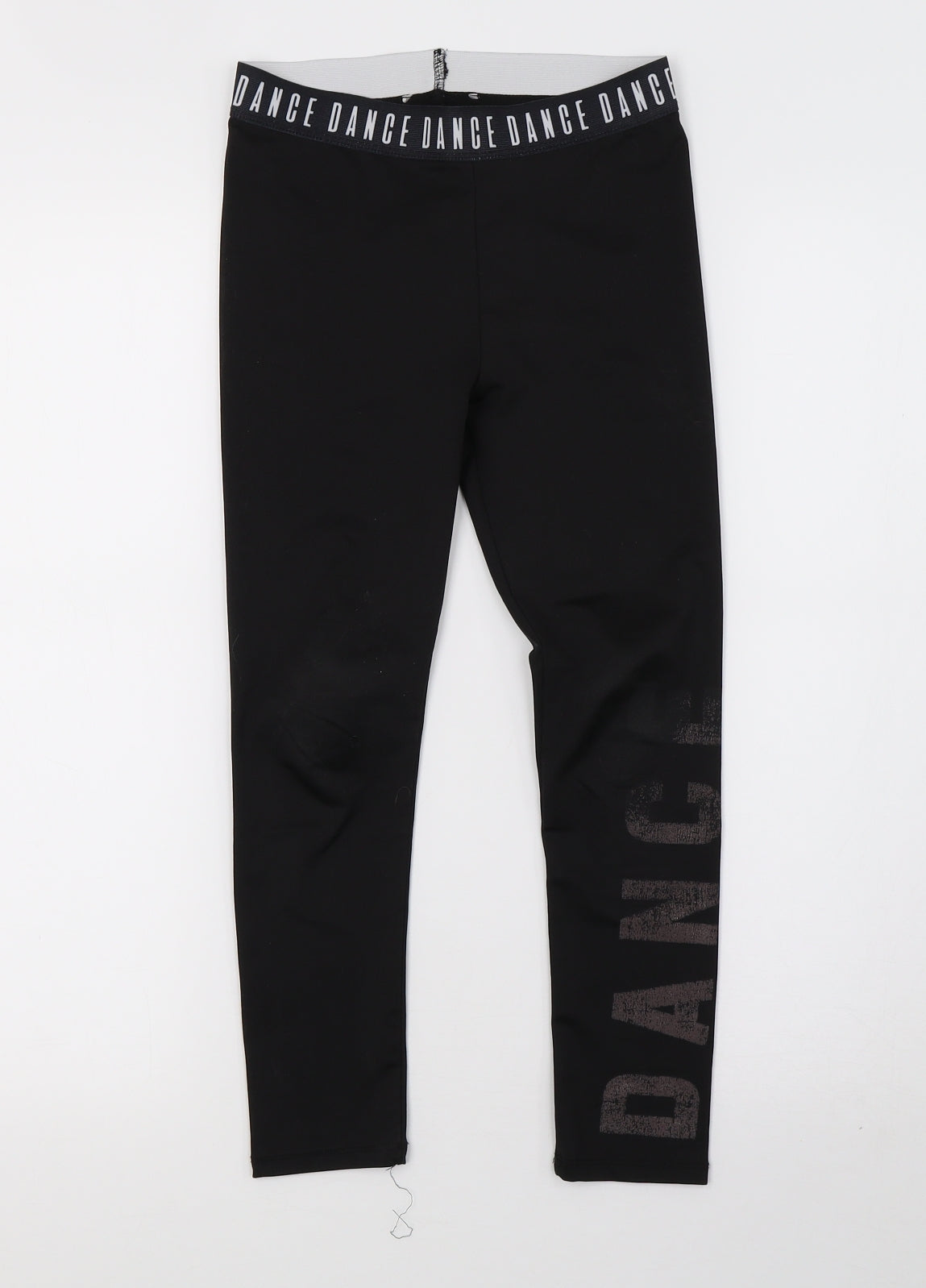 Preworn Girls Black   Sweatpants Trousers Size S