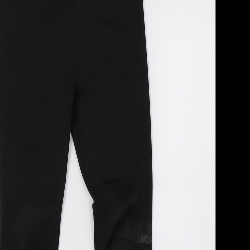 Preworn Girls Black   Sweatpants Trousers Size S