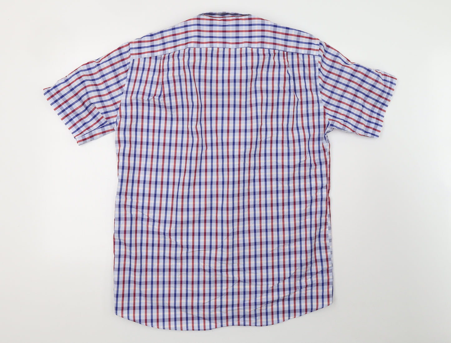 Dustin Mens White Check   Button-Up Size L