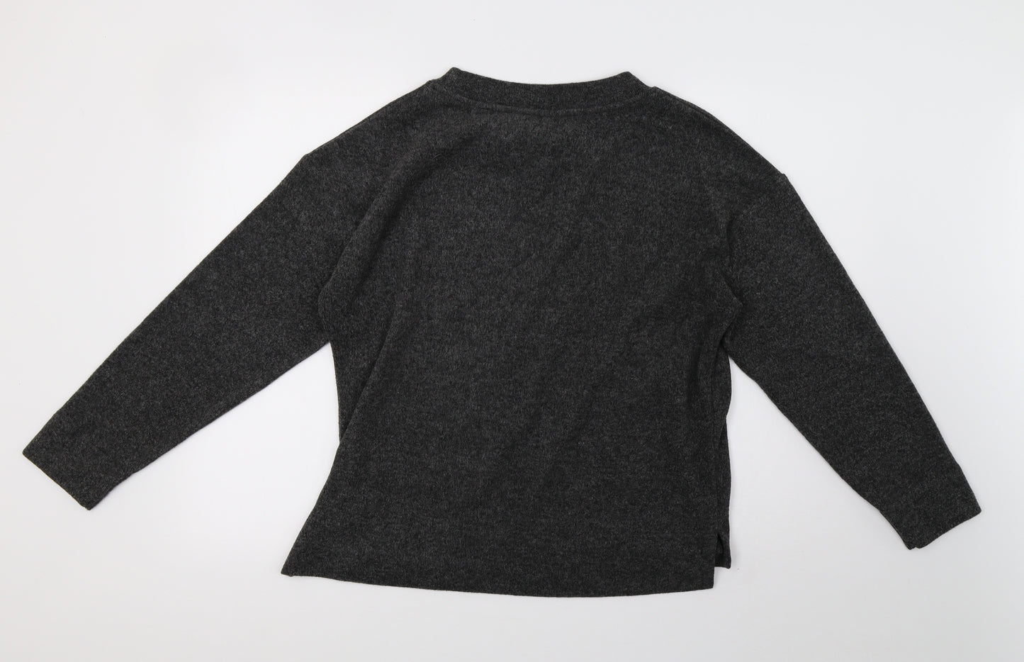 Nutmeg Womens Grey  Knit Pullover Sweatshirt Size 12