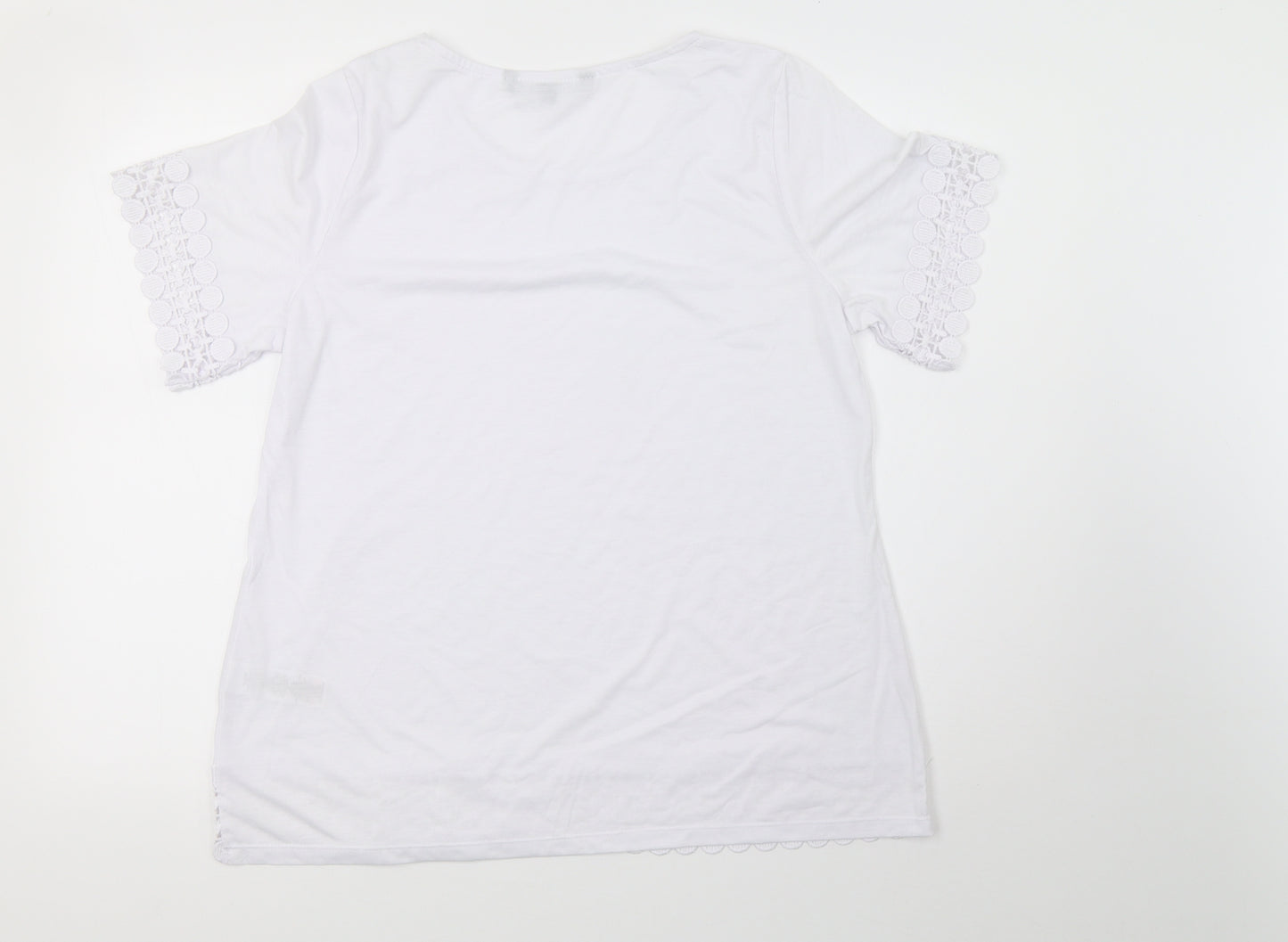 love tees Womens White   Basic T-Shirt Size 14