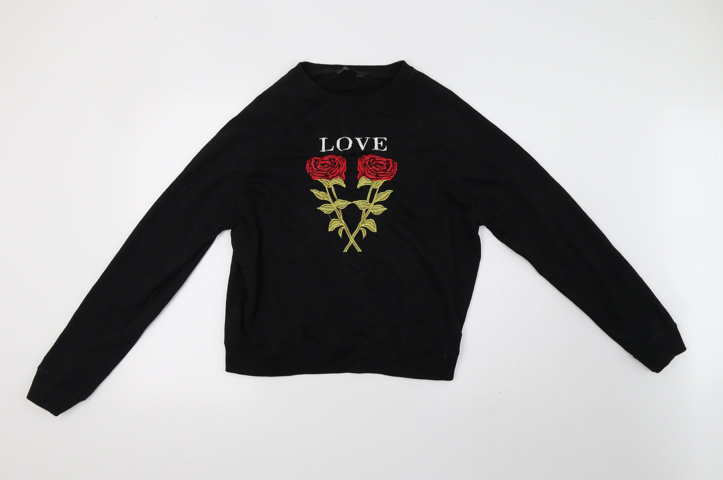 Missguided Womens Black   Pullover Sweatshirt Size 8