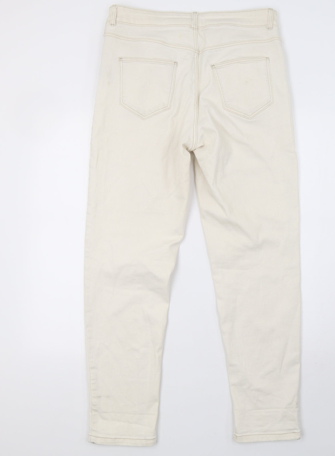 Sainsburys Womens White  Denim Straight Jeans Size 12 L32 in