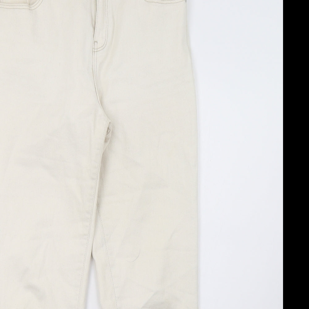Sainsburys Womens White  Denim Straight Jeans Size 12 L32 in