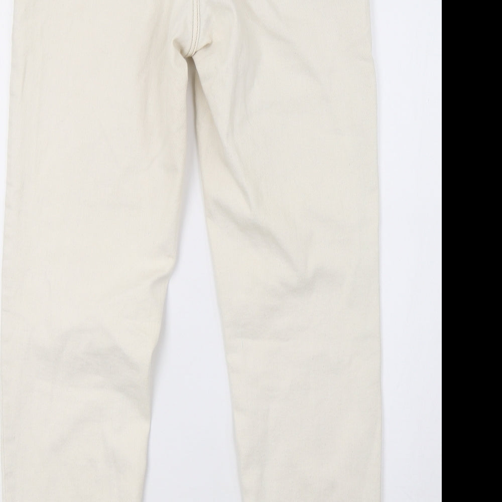 Sainsburys Womens White  Denim Straight Jeans Size 12 L32 in