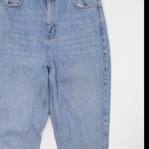 Topshop Womens Blue  Denim Mom Jeans Size 14 L32 in