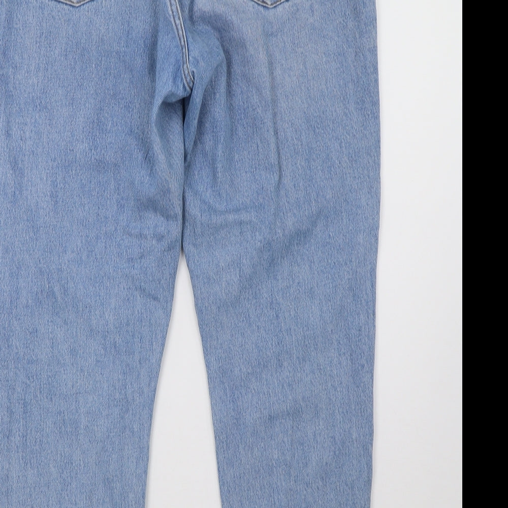 Topshop Womens Blue  Denim Mom Jeans Size 14 L32 in