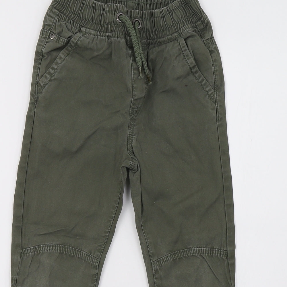 Sainsburys Girls Green   Cargo Trousers Size 7 Years