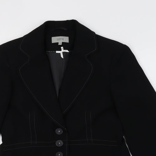 Marks and Spencer Womens Black   Jacket Blazer Size 10