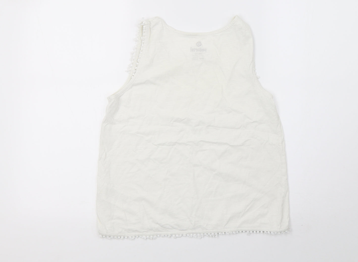 pepperts Girls White   Basic T-Shirt Size 10-11 Years
