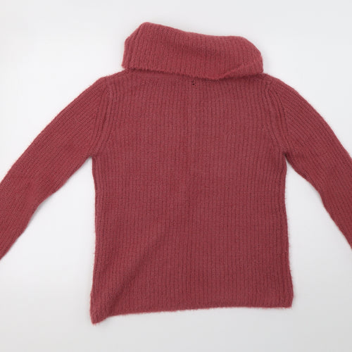 Primark Womens Pink  Knit Henley Sweatshirt Size 4