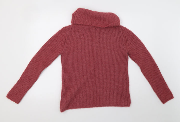Primark Womens Pink  Knit Henley Sweatshirt Size 4