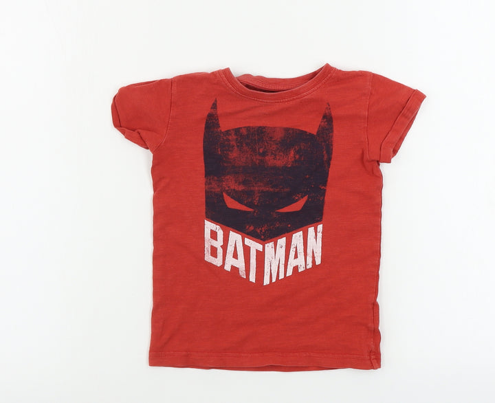 NEXT  Boys Red Paisley  Basic T-Shirt Size 3 Years  - batman