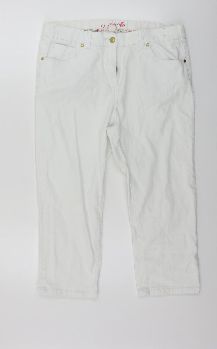 Simply Wow Womens White Cropped Jeans Size 34 in L20 in