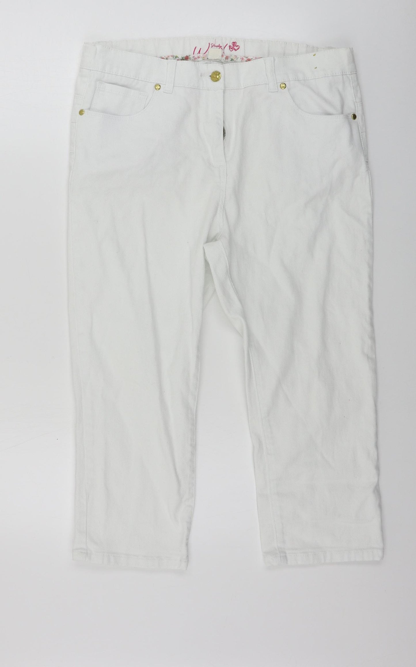 Simply Wow  Womens White   Cropped Jeans Size 34 in L20 in