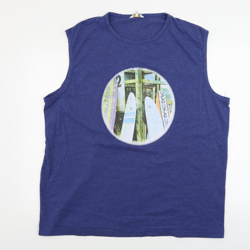 Cotton Traders  Womens Blue   Basic Tank Size 3XL