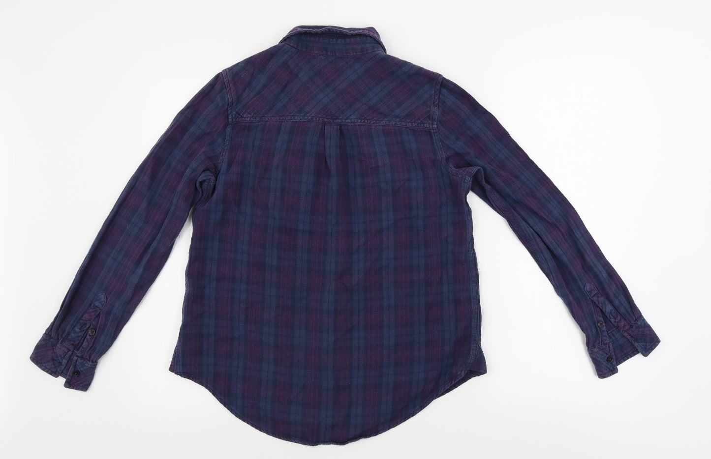 New Look  Womens Blue Check  Basic Button-Up Size 12