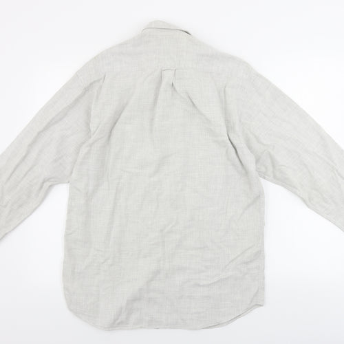 Marks and Spencer  Mens Beige    Button-Up Size 15.5