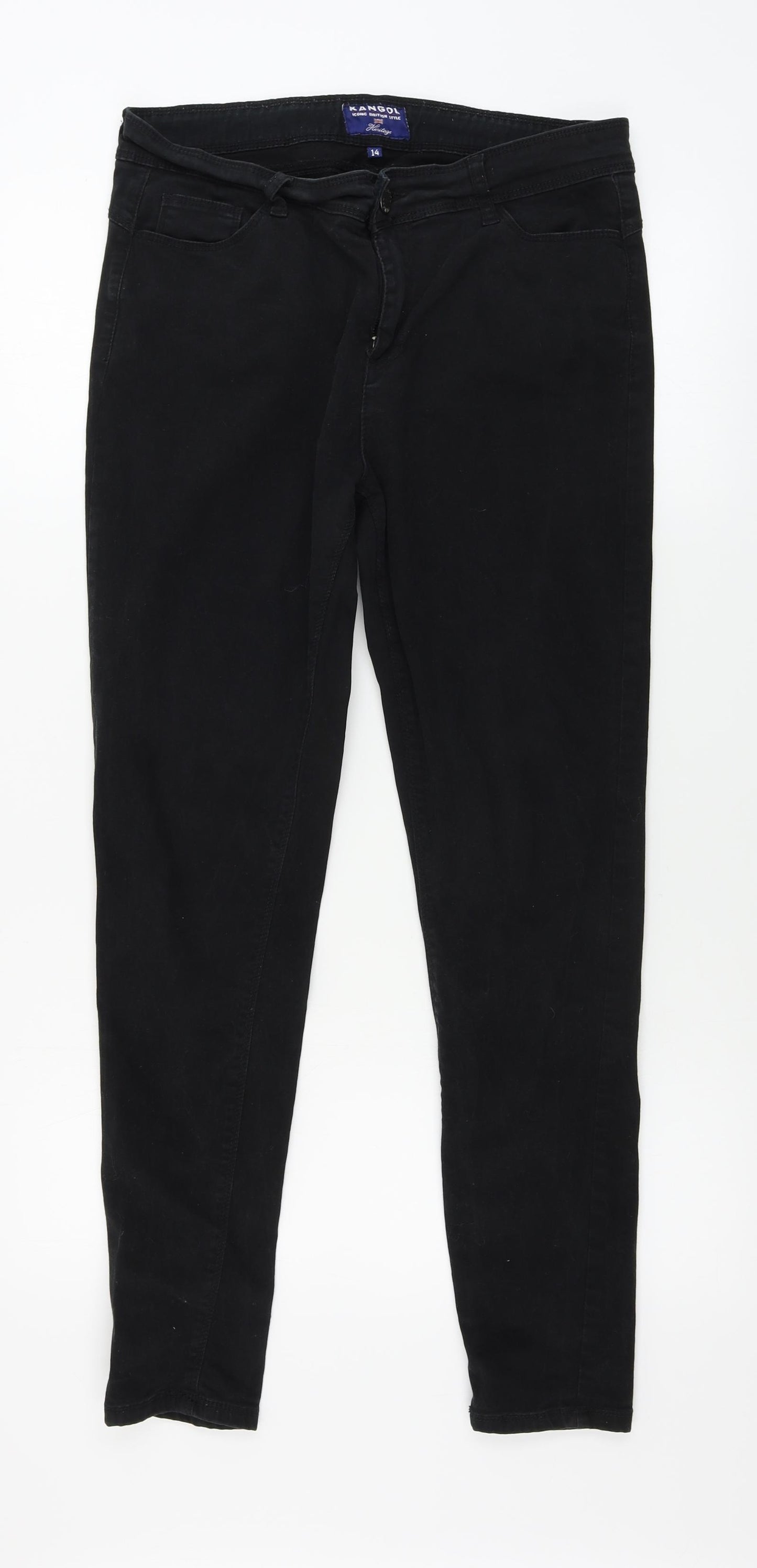 Kangol  Womens Black   Skinny Jeans Size 14 L28 in