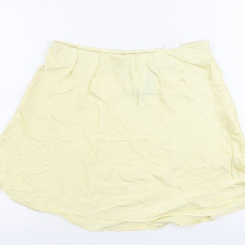H&M  Womens Yellow   A-Line Skirt Size L