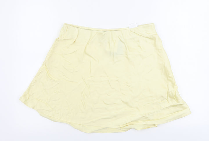 H&M  Womens Yellow   A-Line Skirt Size L