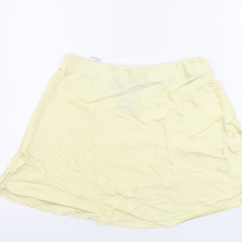 H&M  Womens Yellow   A-Line Skirt Size L