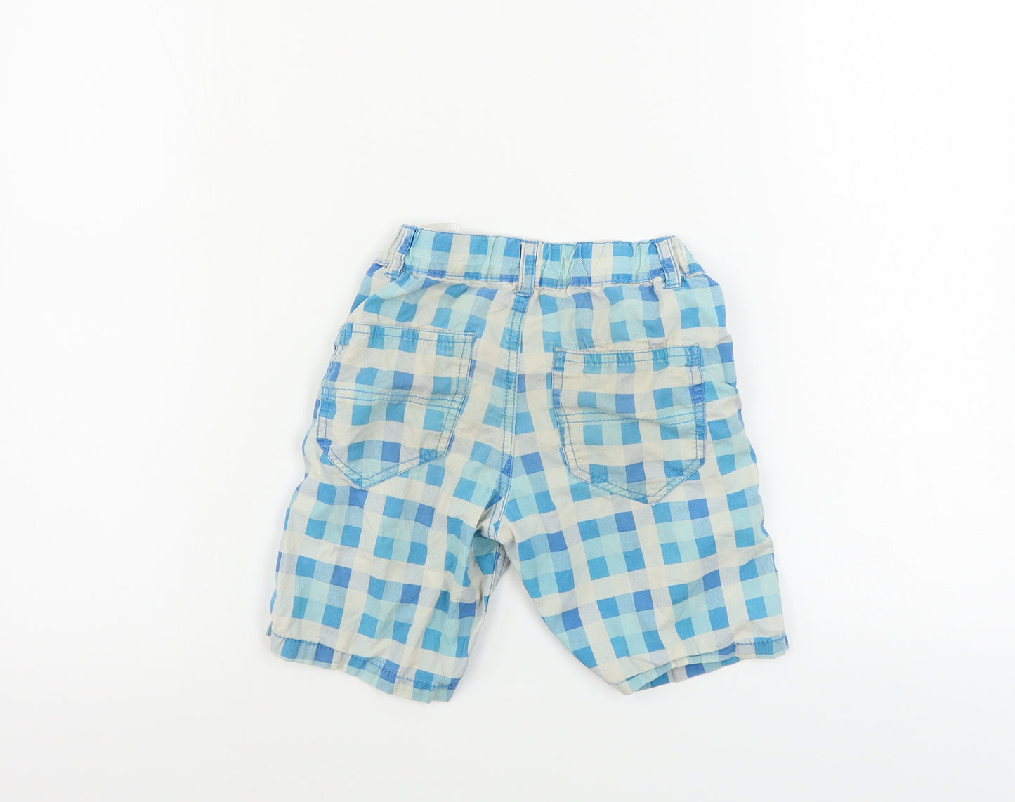 H&M  Boys White Check  Chino Shorts Size 3-4 Years