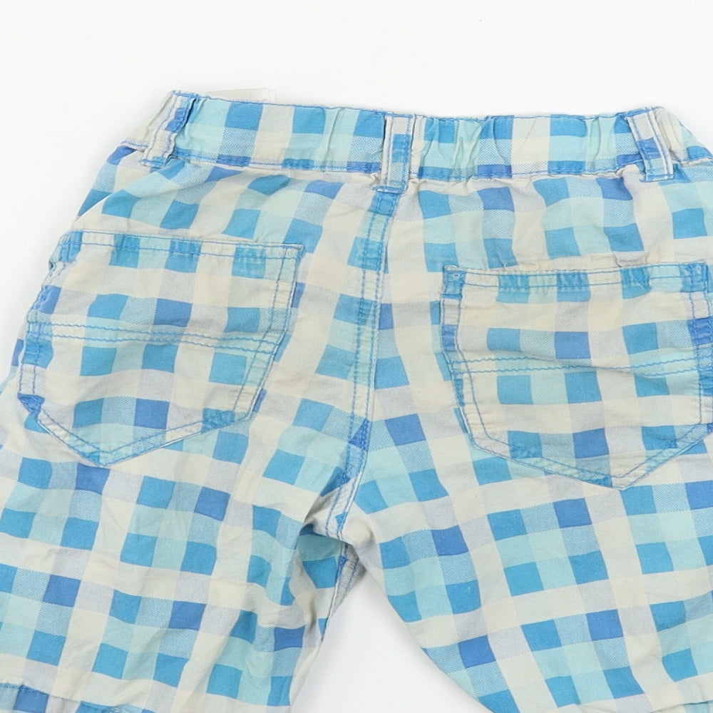 H&M  Boys White Check  Chino Shorts Size 3-4 Years