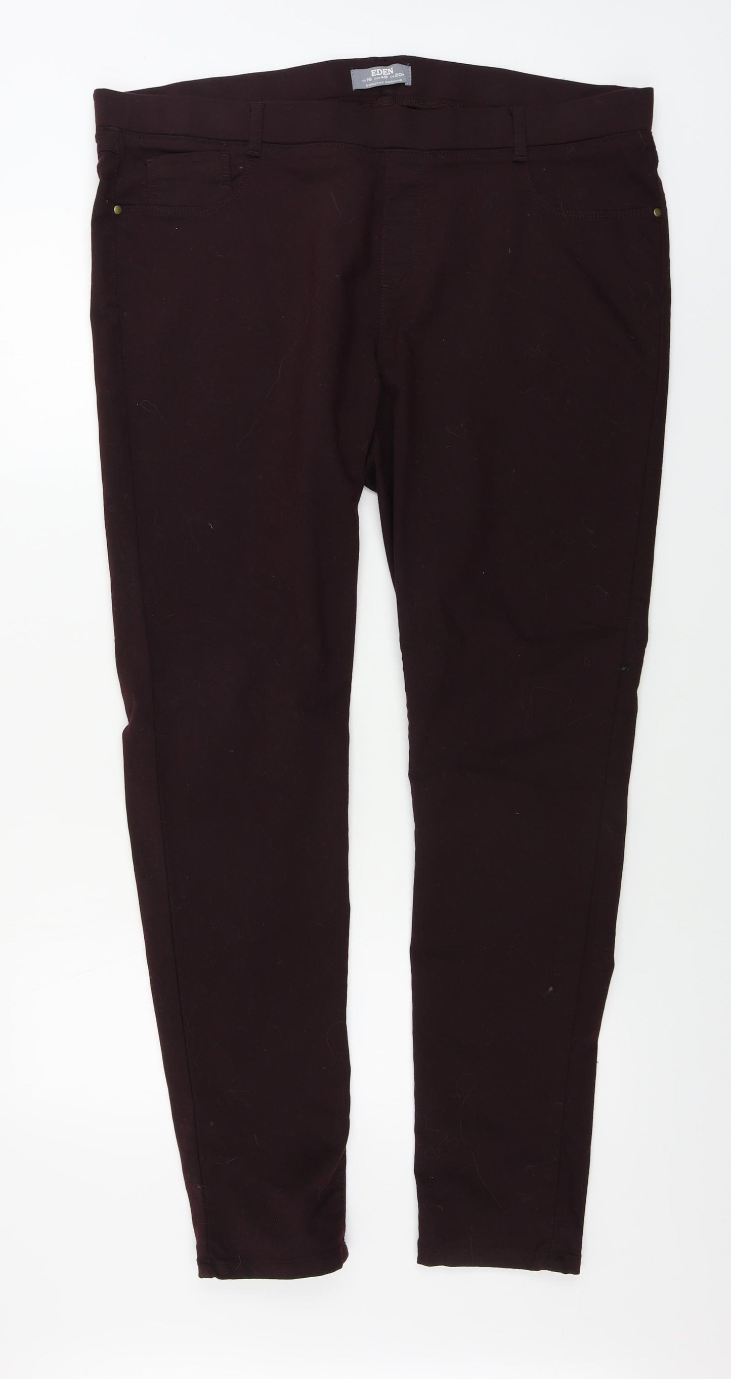 Eden  Womens Red   Jegging Trousers Size 16 L29 in