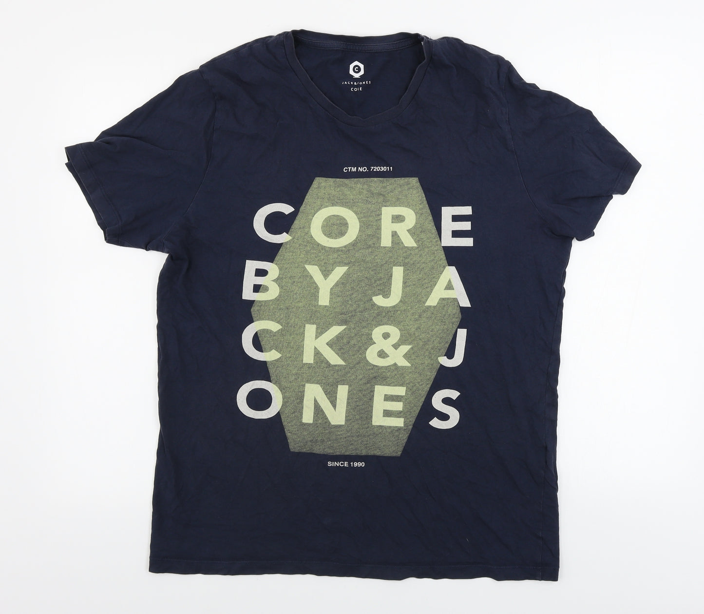 JACK & JONES  Mens Blue    T-Shirt Size XL
