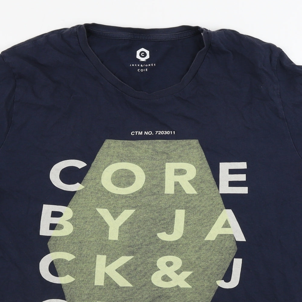 JACK & JONES  Mens Blue    T-Shirt Size XL