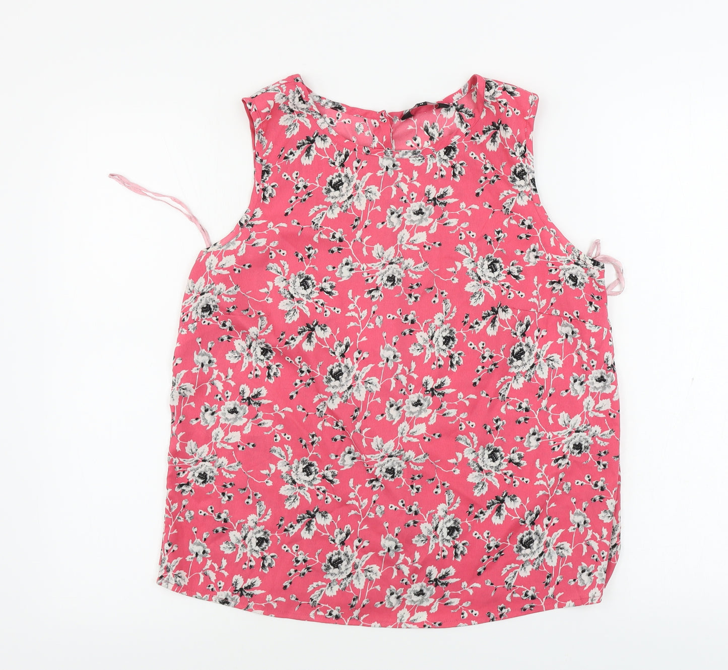 New Look  Womens Pink Floral  Basic Blouse Size 14