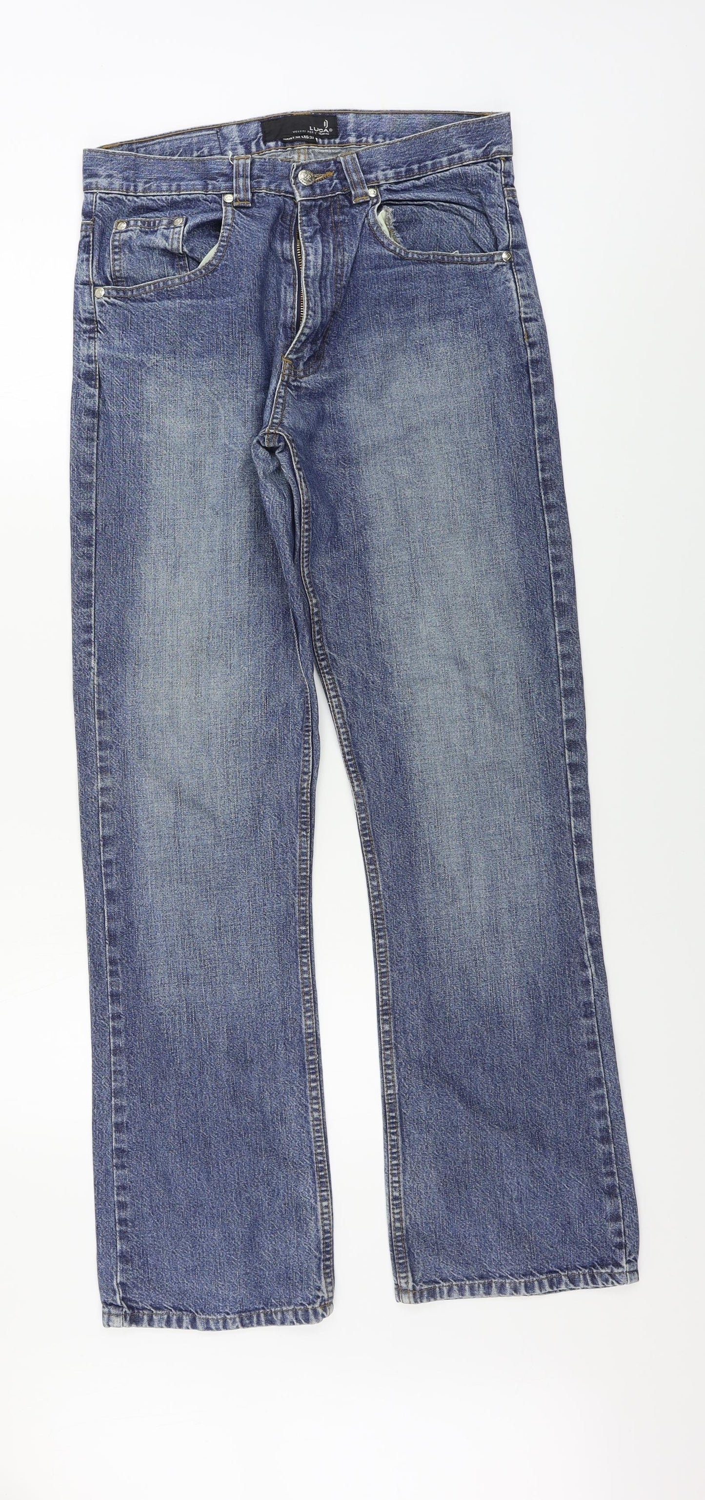 LUCA  Mens Blue   Straight Jeans Size 32 in L32 in