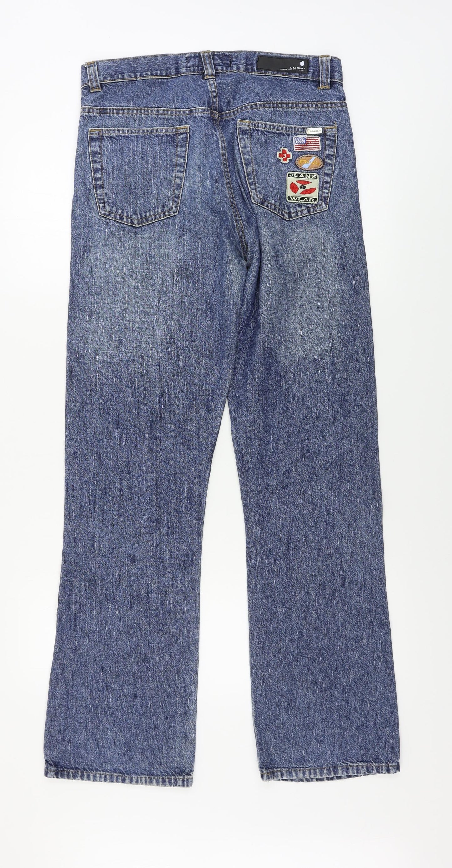 LUCA  Mens Blue   Straight Jeans Size 32 in L32 in