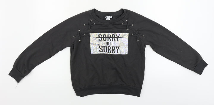 Primark Girls Grey Pullover Jumper Size 10-11 Years