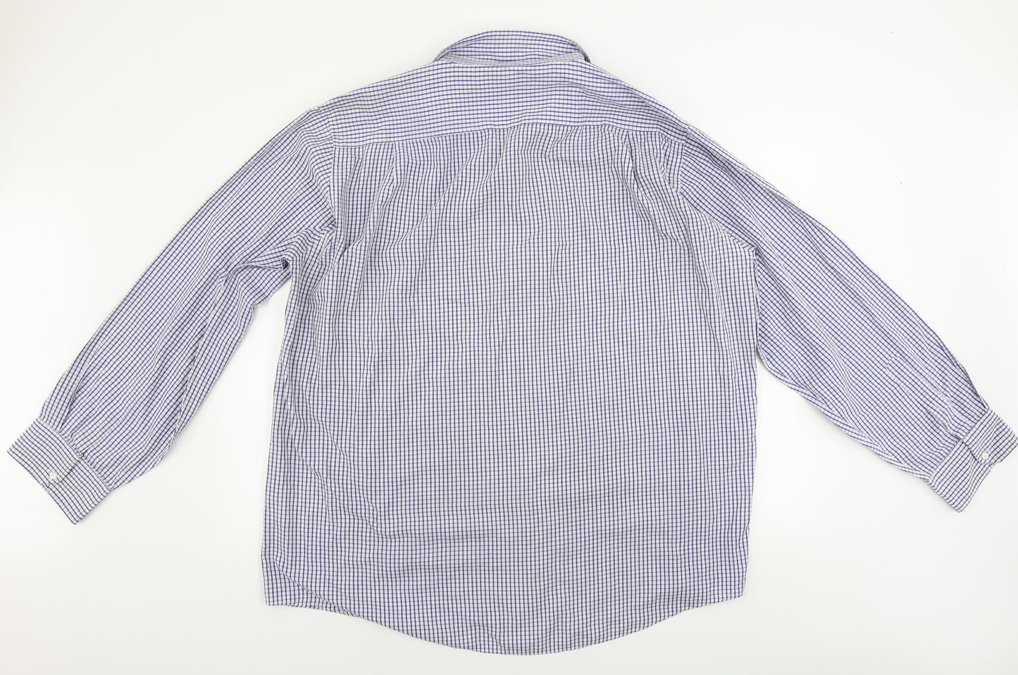 Taylor & Wright Mens Grey Check   Button-Up Size 18.5
