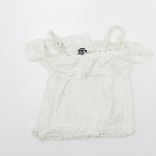 Primark Girls White   Basic Tank Size 11-12 Years