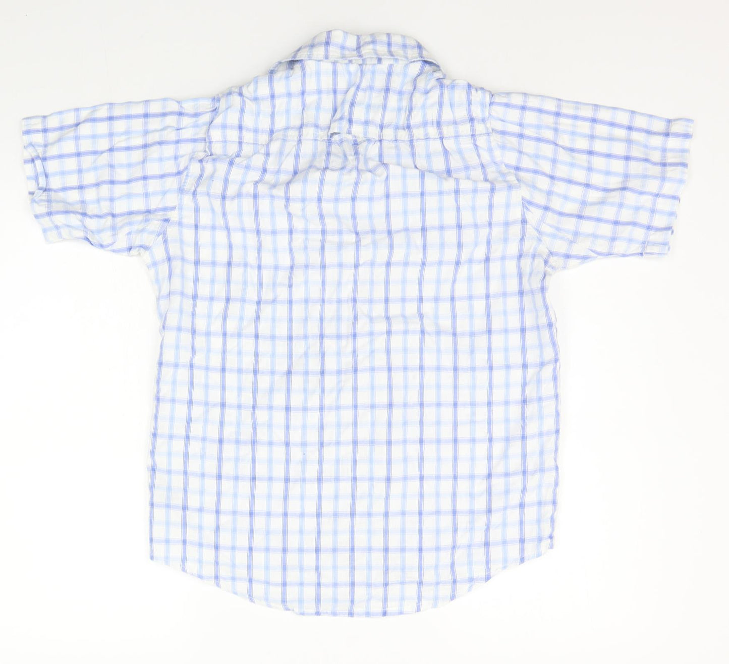 DC Mens White Check   Button-Up Size S
