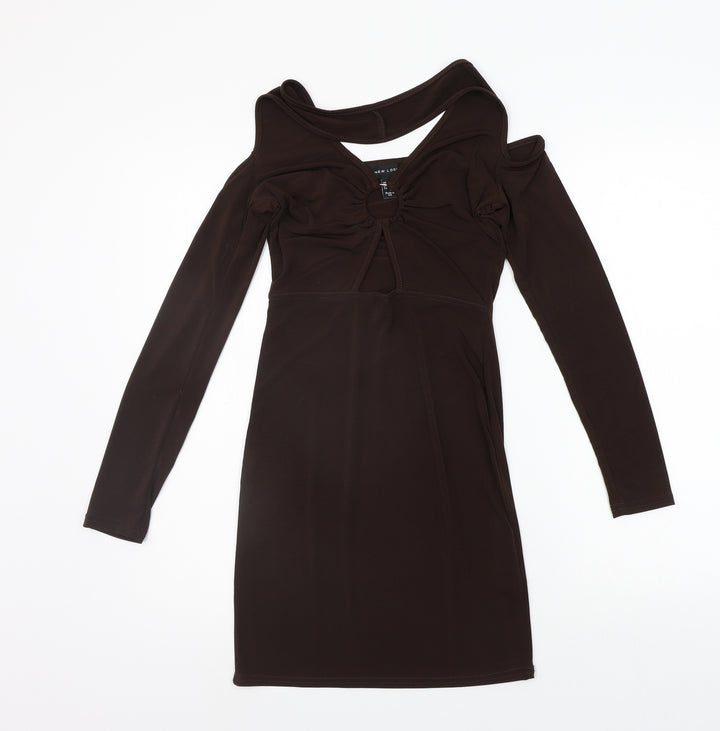 New Look Womens Brown A-Line Size 6