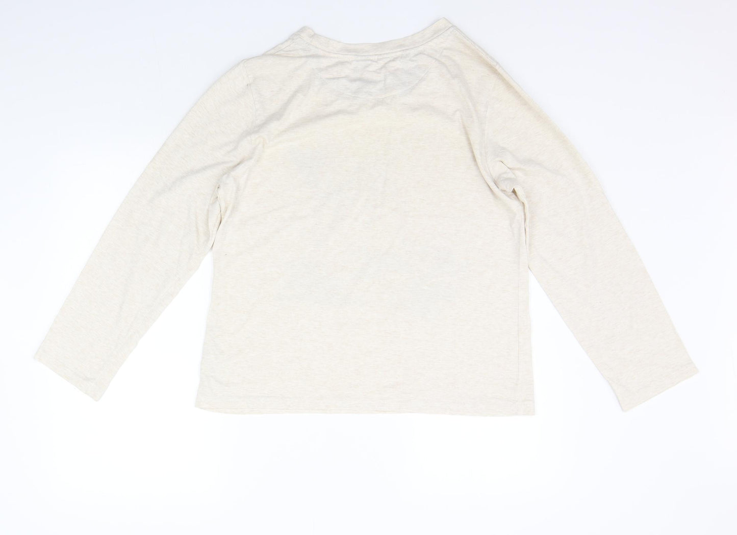 LOVE TO LOUNGE Womens Beige   Basic T-Shirt Size M