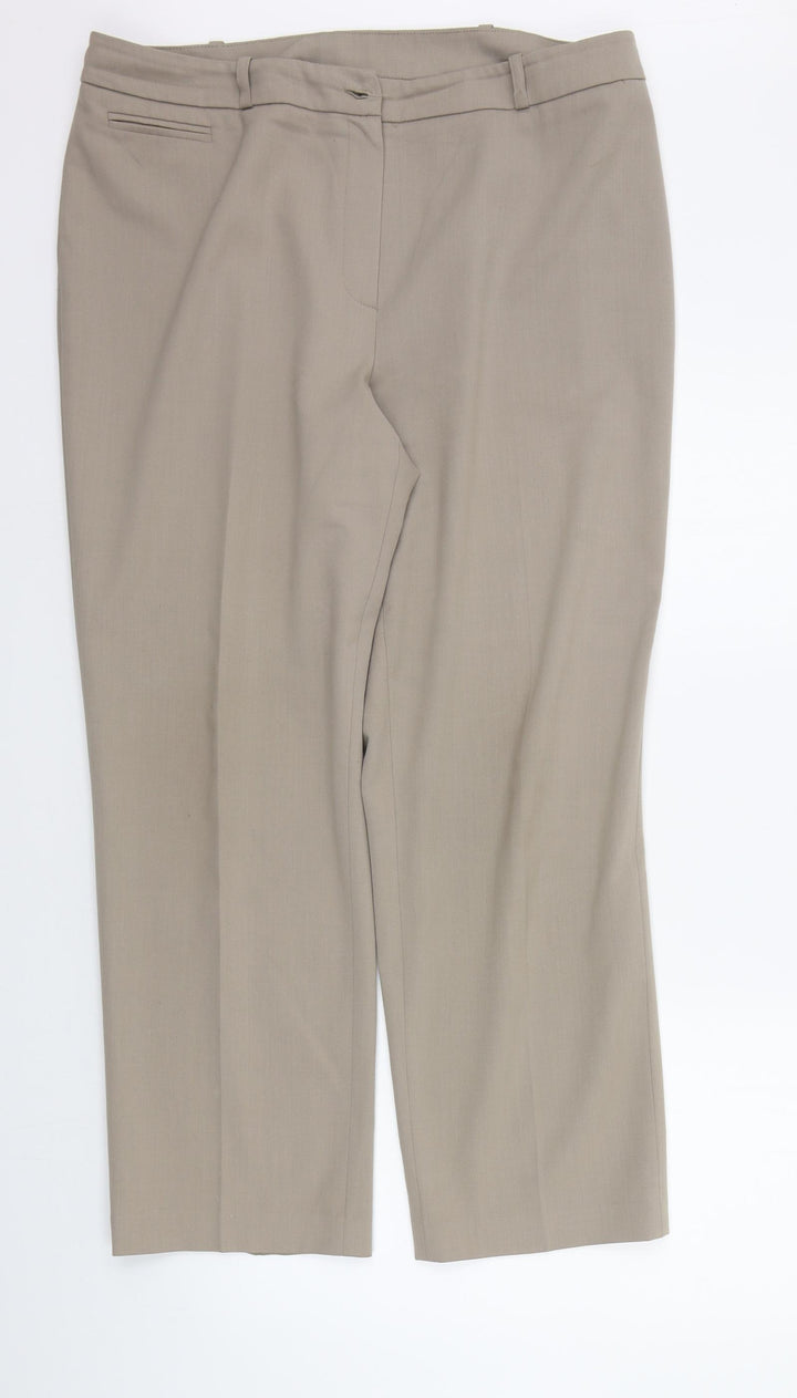 Artigiano Womens Beige Trousers Size 16 L26 in