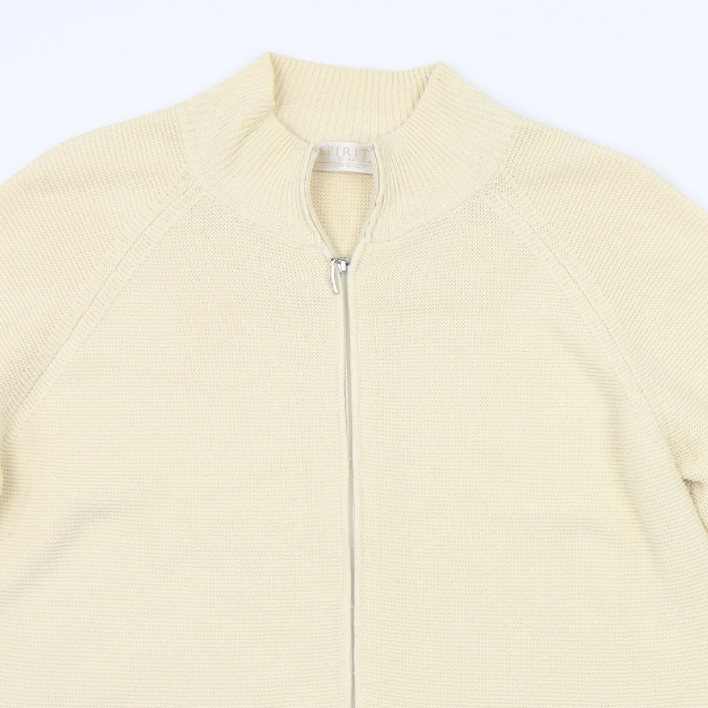 Spirito Womens Yellow   Full Zip Jumper Size 16