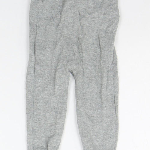 George Girls Grey Geometric  Jogger Trousers Size 12-18 Months  - Elasticated Waist