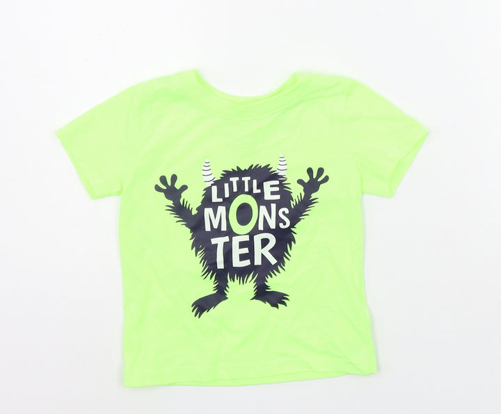 Primark Girls Green Basic T-Shirt Size 12-18 Months