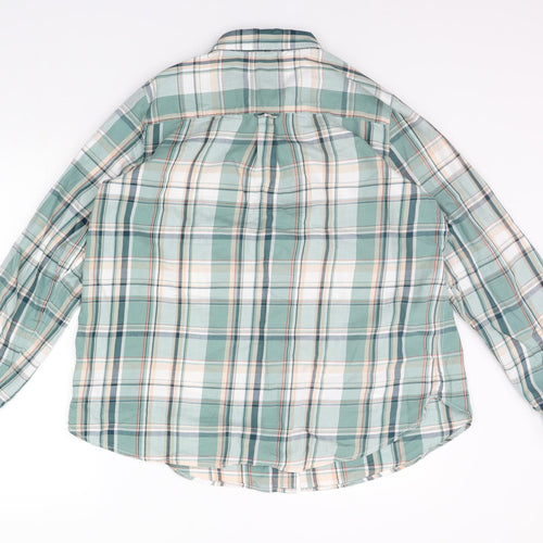 Fat Face Womens Green Check  Basic Button-Up Size 18